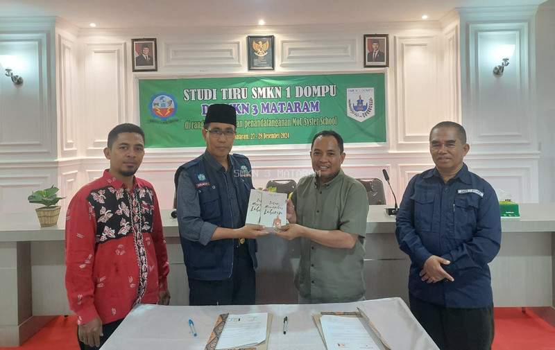 Studi Tiru SMKN 1 Dompu ke SMKN 3 Mataram : Aksi Berbagi di Penghujung Tahun