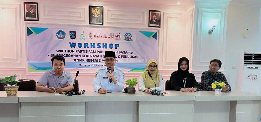 Workshop WIKITHON BASAntb di SMKN 3 Mataram: Partisipasi Publik dalam Isu Pencegahan Kekerasan Seksual 