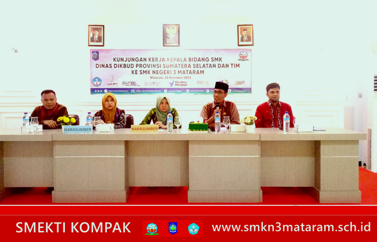 Menerima Kunjungan Kerja Bidang SMK Dinas DIKBUD Sumatra Selatan