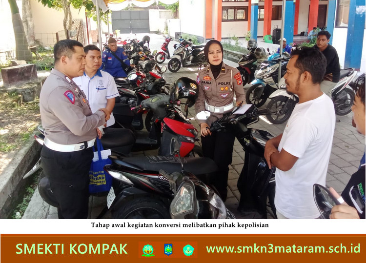 Kegiatan Konversi Sepeda Motor Listrik di SMKN 3 Mataram Dimulai