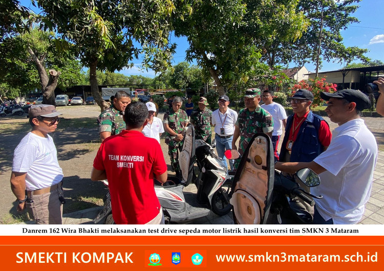 Danrem 162 Wira Bhakti melakukan Test Drive Sepeda Motor Hasil Konversi