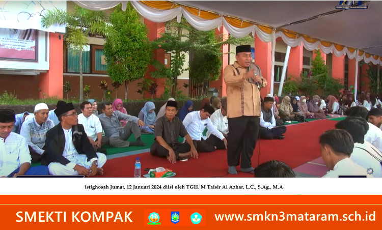 Istighosah Meriahkan Peringatan HUTke 53 SMKN 3 Mataram