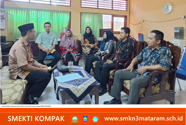 Kepala SMKN 3 Mataram Menerima Guru BP/BK