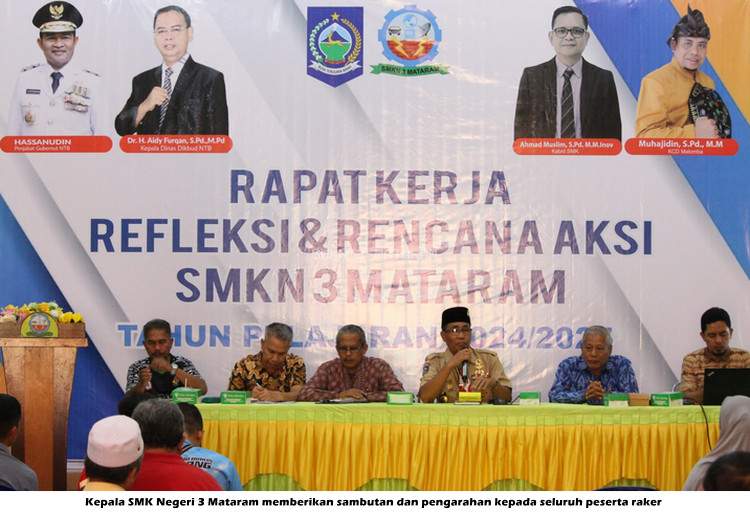 SMK Negeri 3 Mataram Gelar Rapat Kerja, Refleksi dan Rencana Aksi